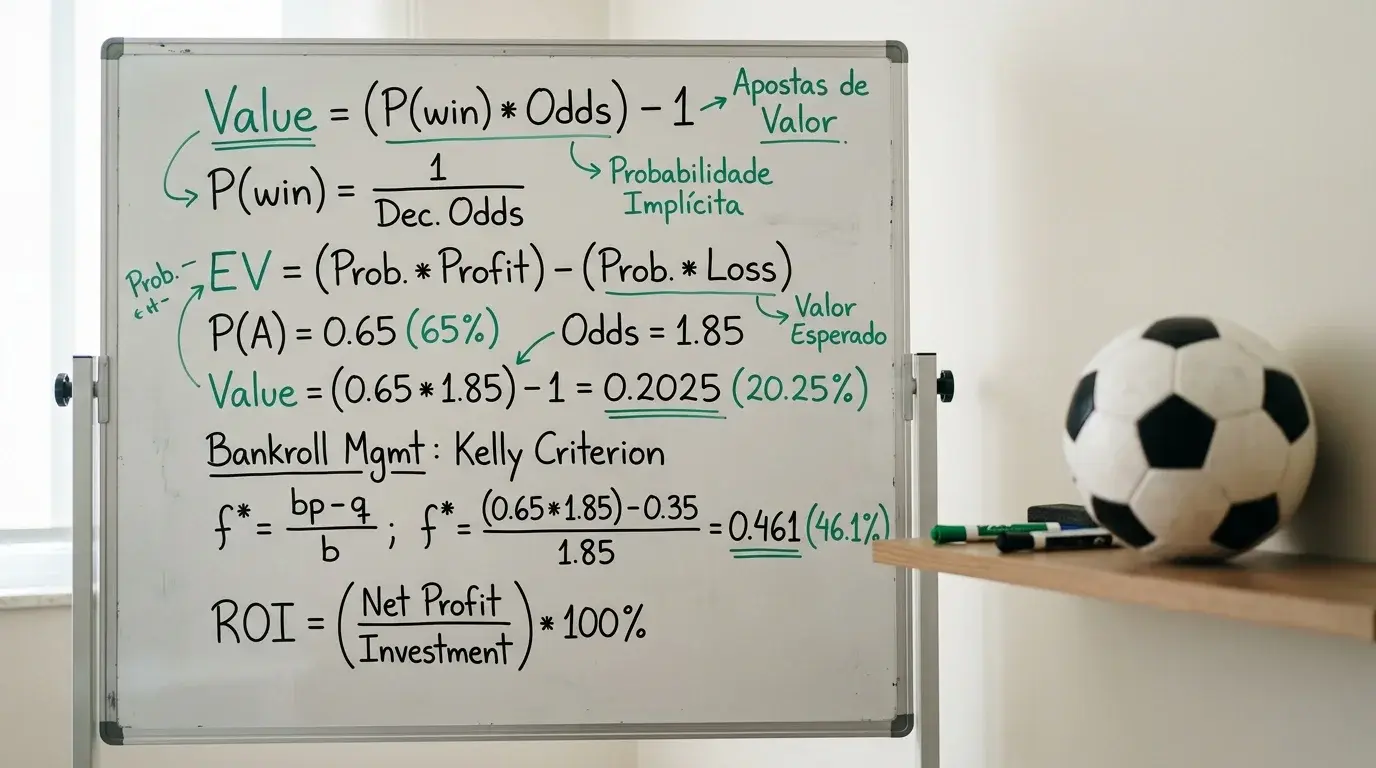 Apostas de valor com fórmulas matemáticas e análise de odds
